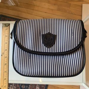 Liz Claiborne - Navy Blue Striped Crossbody Purse